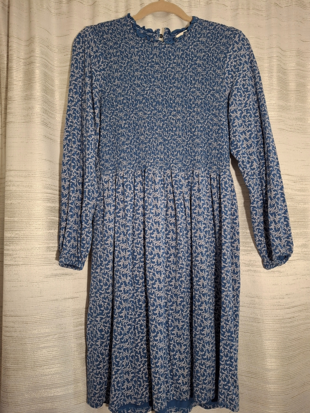 Matilda Jane Blue Smocked Textured Dress Medium